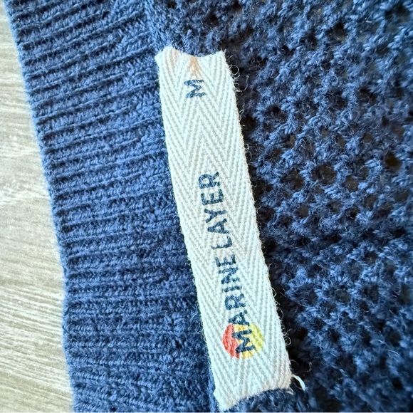 Marine Layer Jess Crewneck Sweater in Blue Ombre - Medium / Blue Ombre - Picture 5 of 7